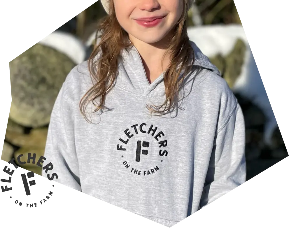 Fletchers on the farm branded hoodie