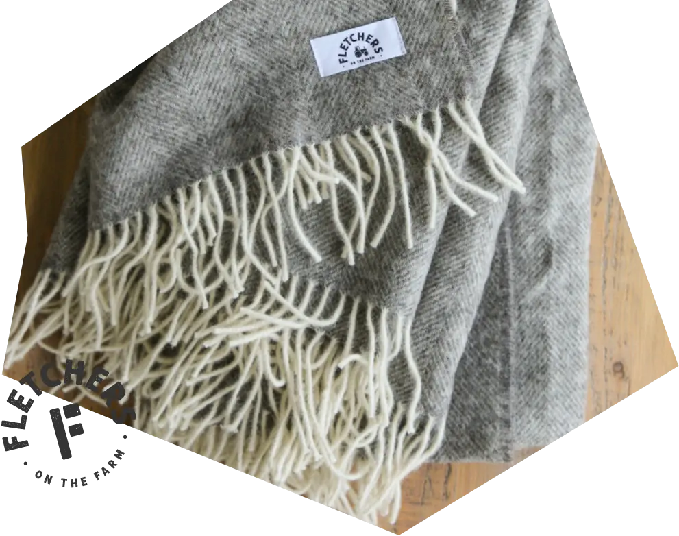 Fletchers on the farm wool blanket